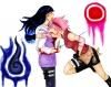 hinata vs sakura :(  =( sakura vs hinata